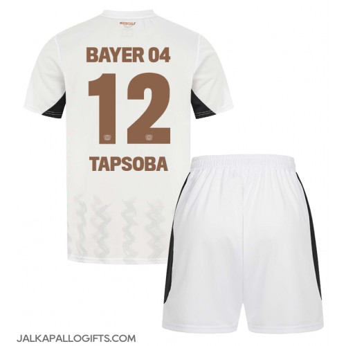 Bayer Leverkusen Edmond Tapsoba #12 Vieras Peliasu Lasten 2024-25 Lyhythihainen (+ Lyhyet housut)